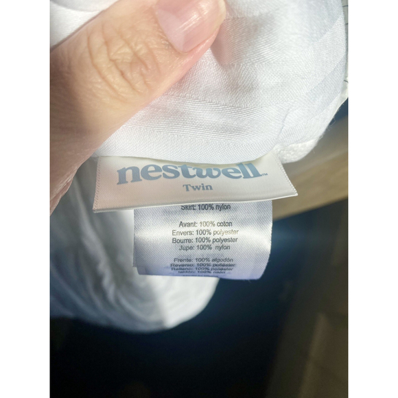 Nestwell Mattress Pad Cotton Comfort Twin 39”White Bedding - Picture 5 of 5